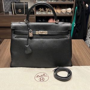 Hermes Kelly 35 Nior Togo Palladium Hardware Handbag